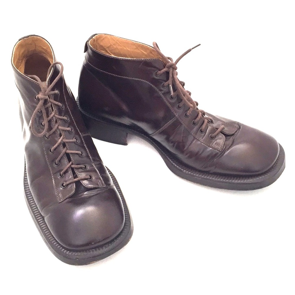 Italian Brown Lace-Up Leather Shoes